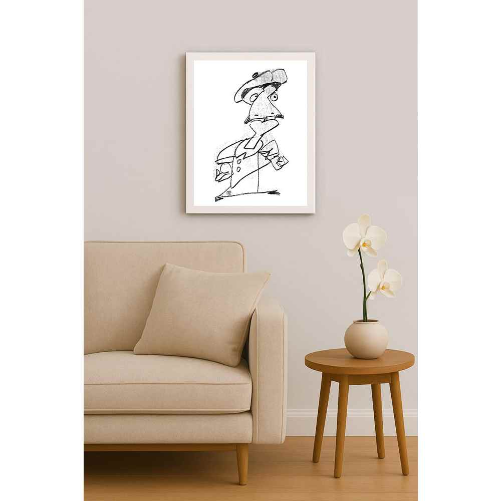 Nezih Danyal Tipler Kişiye Özel Sertifikalı Sınırlı Fine Art Karikatür Baskı NTP00015