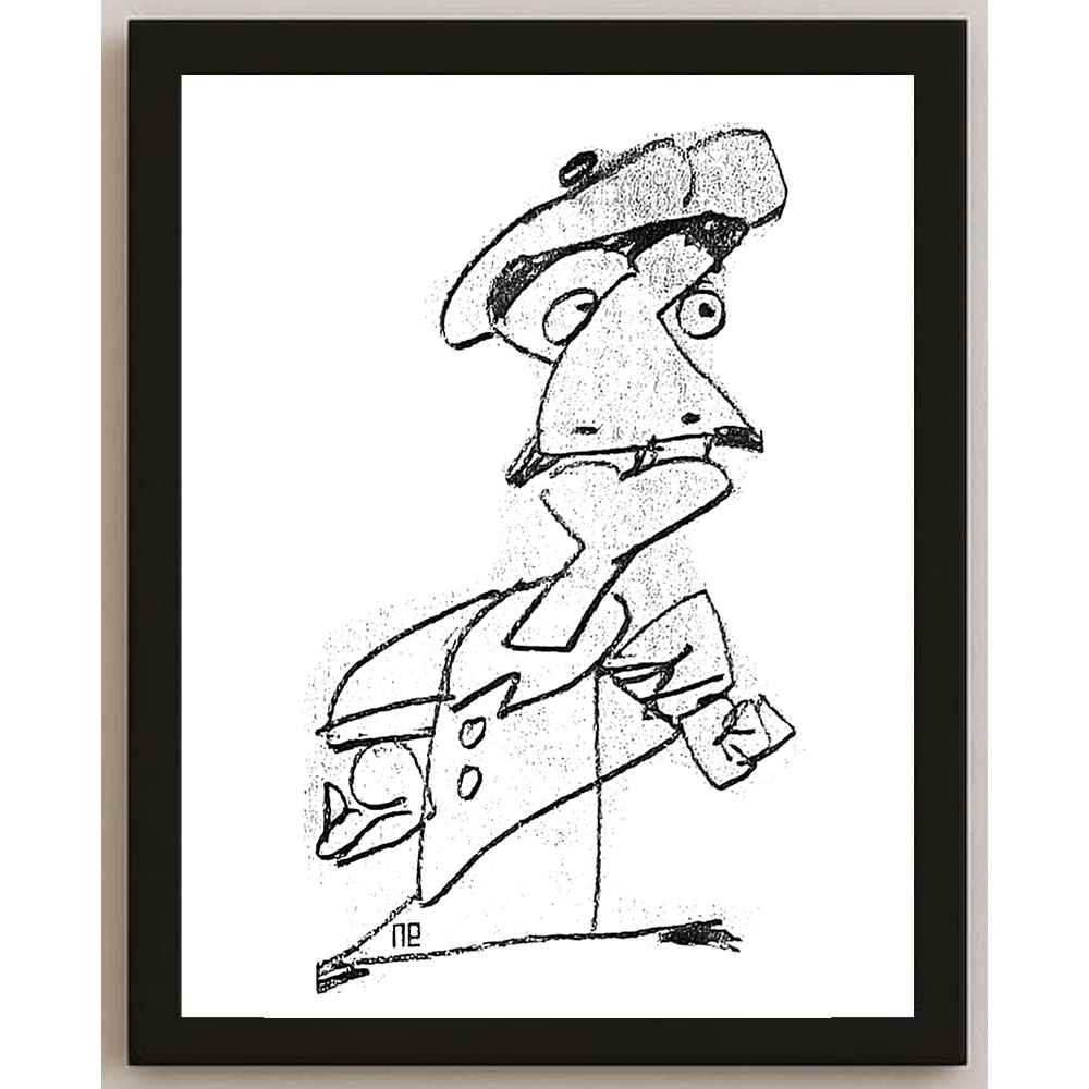 Nezih Danyal Tipler Kişiye Özel Sertifikalı Sınırlı Fine Art Karikatür Baskı NTP00015