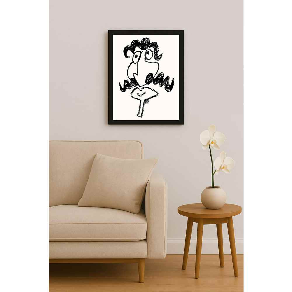 Nezih Danyal Tipler Kişiye Özel Sertifikalı Sınırlı Fine Art Karikatür Baskı NTP00016