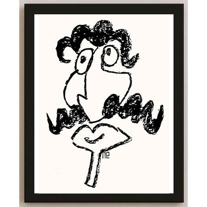 Nezih Danyal Tipler Kişiye Özel Sertifikalı Sınırlı Fine Art Karikatür Baskı NTP00016