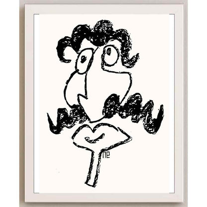 Nezih Danyal Tipler Kişiye Özel Sertifikalı Sınırlı Fine Art Karikatür Baskı NTP00016