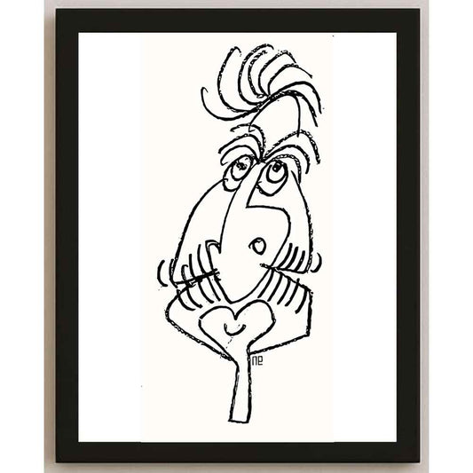 Nezih Danyal Tipler Kişiye Özel Sertifikalı Sınırlı Fine Art Karikatür Baskı NTP00017