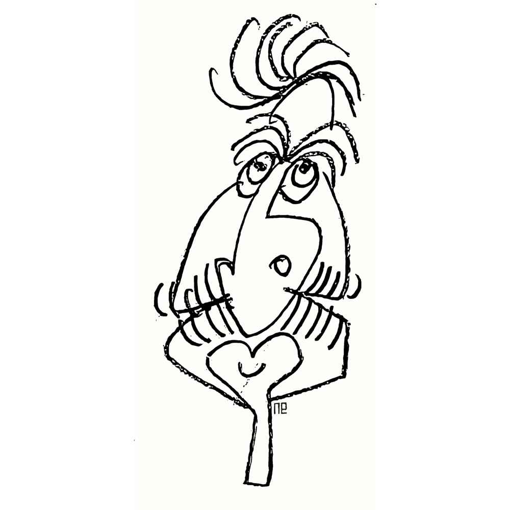 Nezih Danyal Tipler Kişiye Özel Sertifikalı Sınırlı Fine Art Karikatür Baskı NTP00017