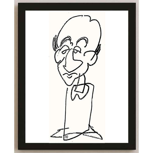 Nezih Danyal Tipler Kişiye Özel Sertifikalı Sınırlı Fine Art Karikatür Baskı NTP00019