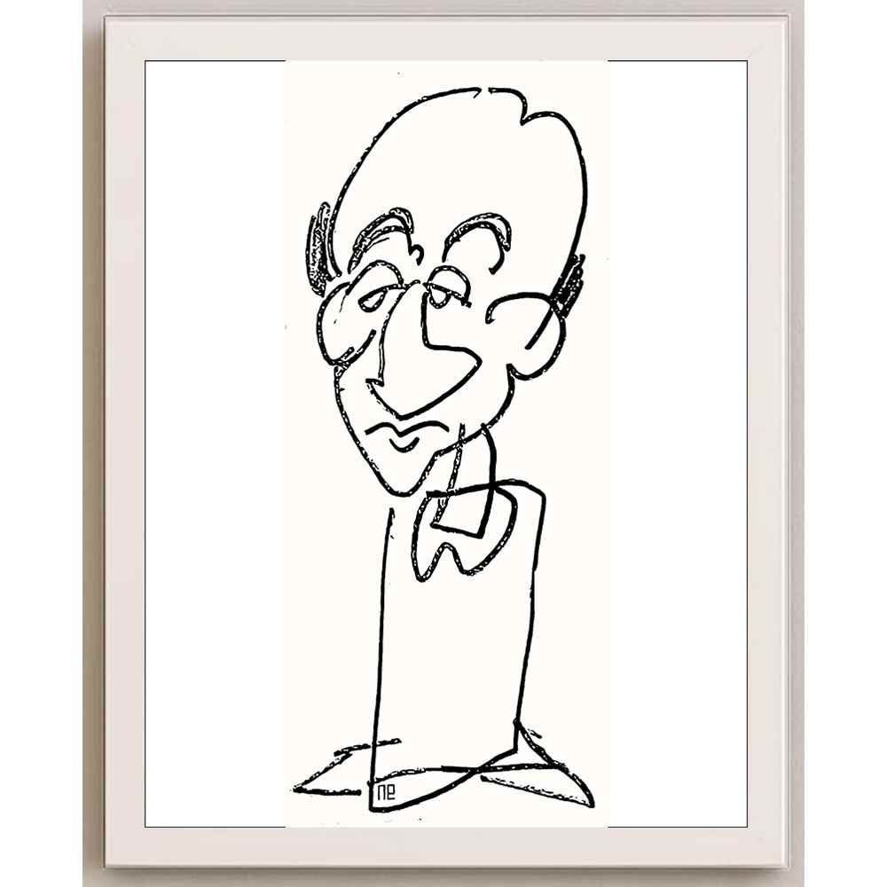 Nezih Danyal Tipler Kişiye Özel Sertifikalı Sınırlı Fine Art Karikatür Baskı NTP00019