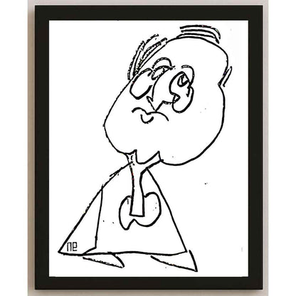 Nezih Danyal Tipler Kişiye Özel Sertifikalı Sınırlı Fine Art Karikatür Baskı NTP00020