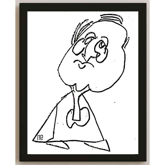 Nezih Danyal Tipler Kişiye Özel Sertifikalı Sınırlı Fine Art Karikatür Baskı NTP00020