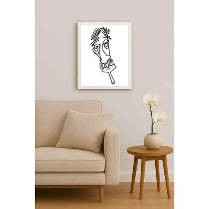 Nezih Danyal Tipler Kişiye Özel Sertifikalı Sınırlı Fine Art Karikatür Baskı NTP00026