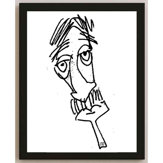 Nezih Danyal Tipler Kişiye Özel Sertifikalı Sınırlı Fine Art Karikatür Baskı NTP00026