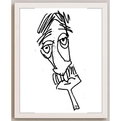 Nezih Danyal Tipler Kişiye Özel Sertifikalı Sınırlı Fine Art Karikatür Baskı NTP00026