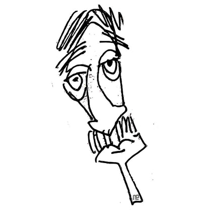 Nezih Danyal Tipler Kişiye Özel Sertifikalı Sınırlı Fine Art Karikatür Baskı NTP00026