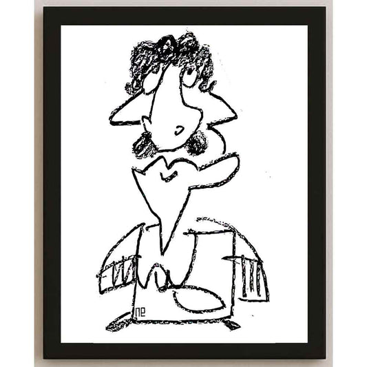 Nezih Danyal Tipler Kişiye Özel Sertifikalı Sınırlı Fine Art Karikatür Baskı NTP00027