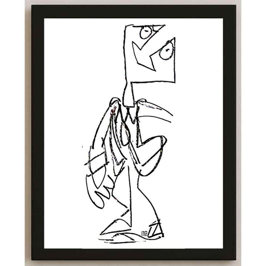 Nezih Danyal Tipler Kişiye Özel Sertifikalı Sınırlı Fine Art Karikatür Baskı NTP00032