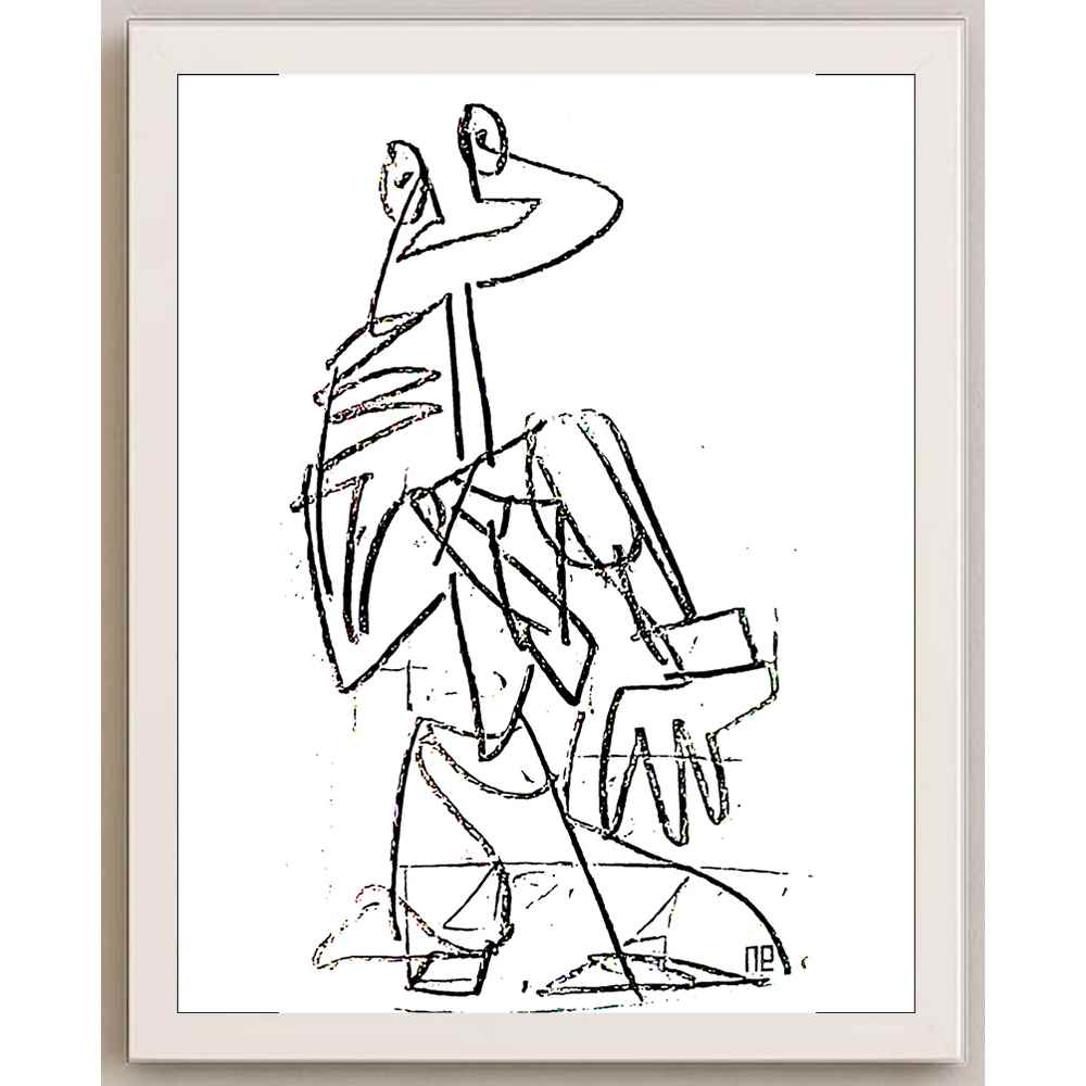 Nezih Danyal Tipler Kişiye Özel Sertifikalı Sınırlı Fine Art Karikatür Baskı NTP00035