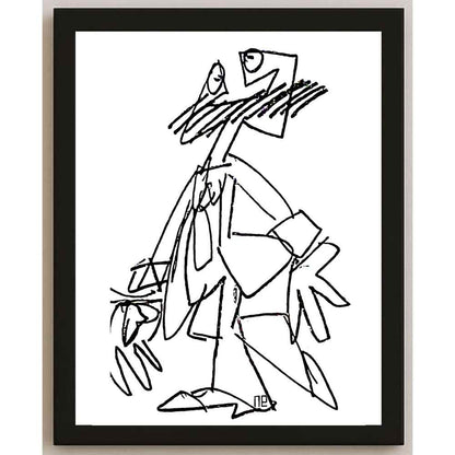 Nezih Danyal Tipler Kişiye Özel Sertifikalı Sınırlı Fine Art Karikatür Baskı NTP00036