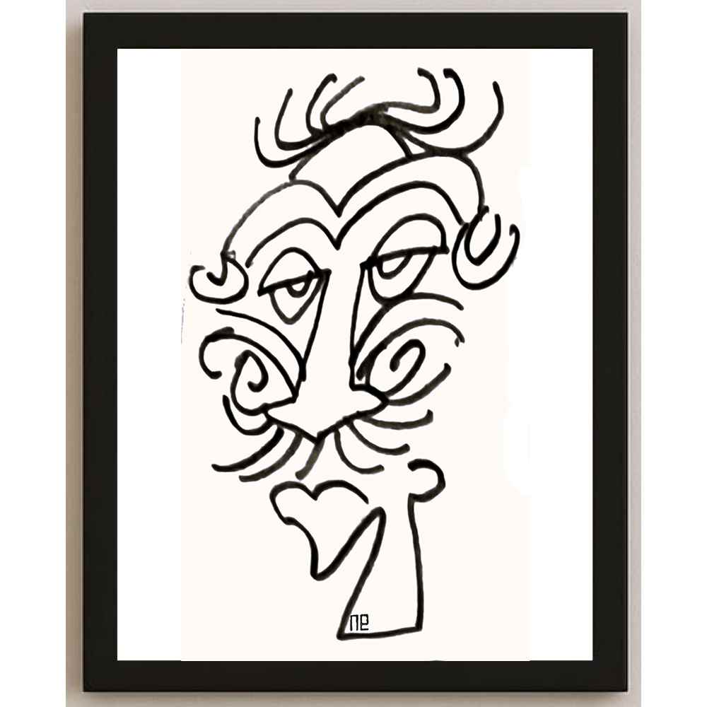Nezih Danyal Tipler Kişiye Özel Sertifikalı Sınırlı Fine Art Karikatür Baskı NTP00037