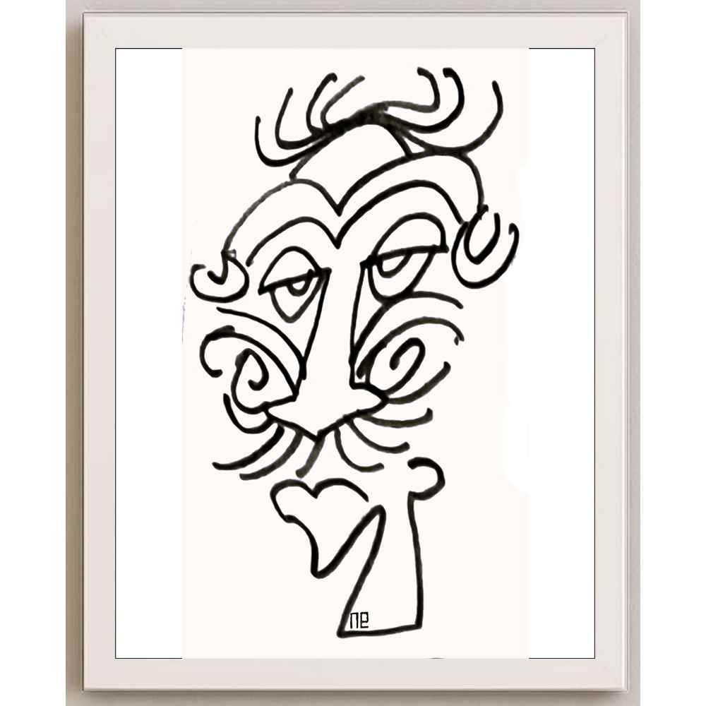 Nezih Danyal Tipler Kişiye Özel Sertifikalı Sınırlı Fine Art Karikatür Baskı NTP00037