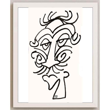 Nezih Danyal Tipler Kişiye Özel Sertifikalı Sınırlı Fine Art Karikatür Baskı NTP00037