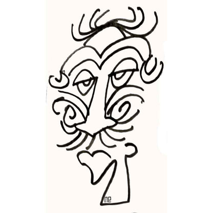 Nezih Danyal Tipler Kişiye Özel Sertifikalı Sınırlı Fine Art Karikatür Baskı NTP00037