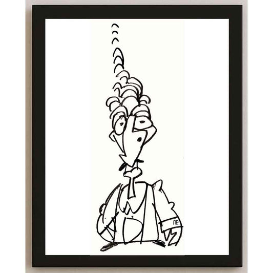 Nezih Danyal Tipler Kişiye Özel Sertifikalı Sınırlı Fine Art Karikatür Baskı NTP00040