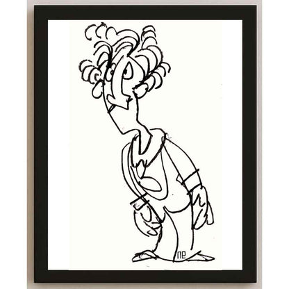 Nezih Danyal Tipler Kişiye Özel Sertifikalı Sınırlı Fine Art Karikatür Baskı NTP00041