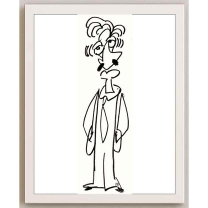 Nezih Danyal Tipler Kişiye Özel Sertifikalı Sınırlı Fine Art Karikatür Baskı NTP00043