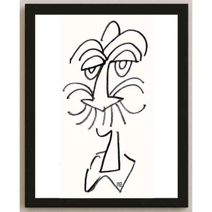 Nezih Danyal Tipler Kişiye Özel Sertifikalı Sınırlı Fine Art Karikatür Baskı NTP00046