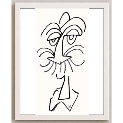 Nezih Danyal Tipler Kişiye Özel Sertifikalı Sınırlı Fine Art Karikatür Baskı NTP00046