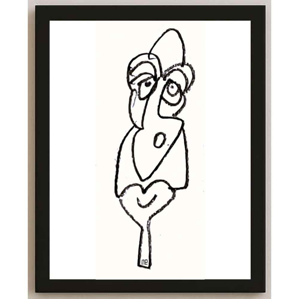 Nezih Danyal Tipler Kişiye Özel Sertifikalı Sınırlı Fine Art Karikatür Baskı NTP00049