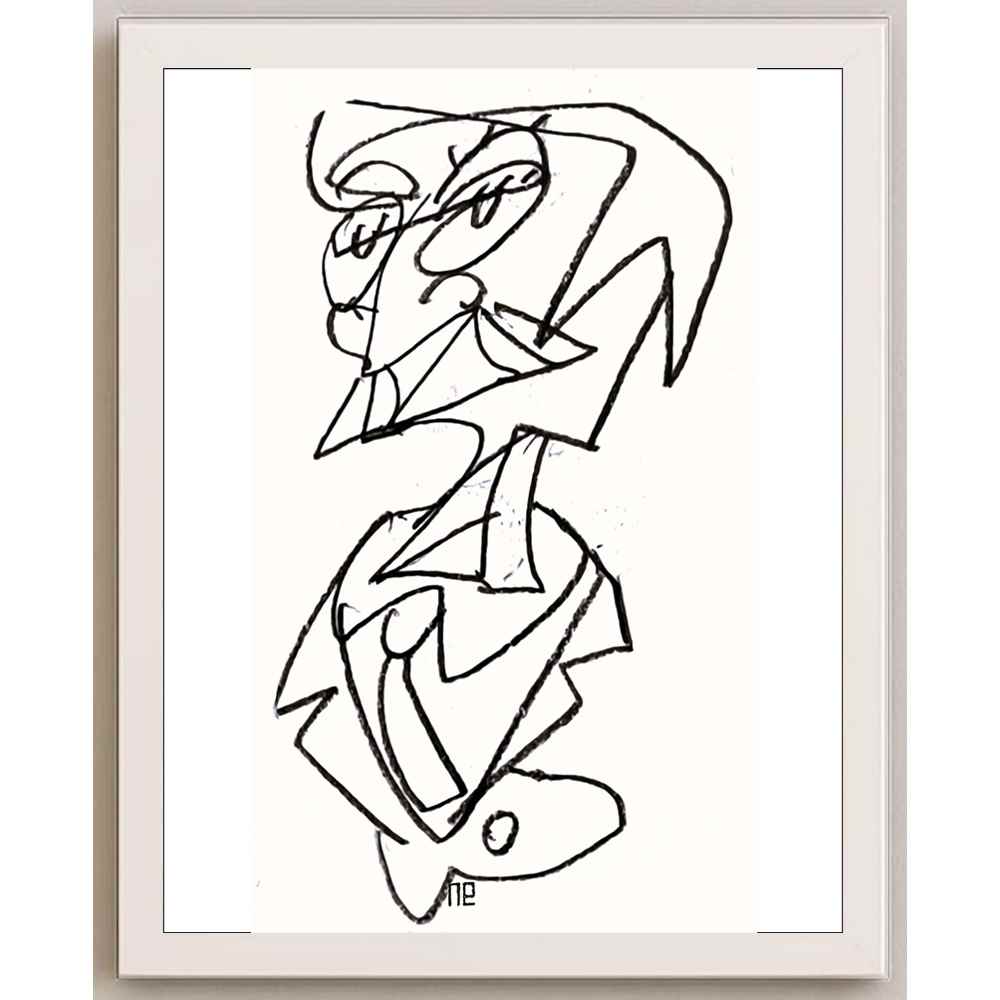 Nezih Danyal Tipler Kişiye Özel Sertifikalı Sınırlı Fine Art Karikatür Baskı NTP00050