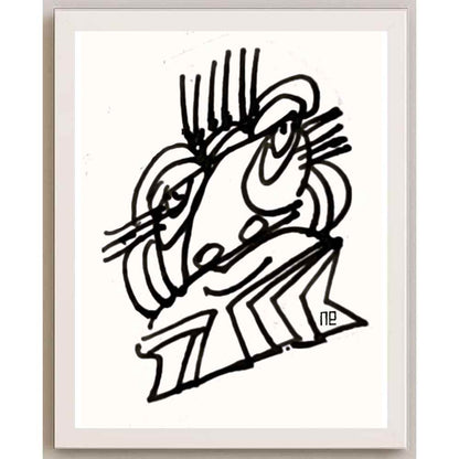 Nezih Danyal Tipler Kişiye Özel Sertifikalı Sınırlı Fine Art Karikatür Baskı NTP00051