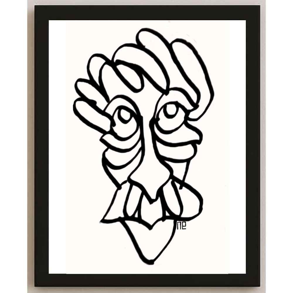 Nezih Danyal Tipler Kişiye Özel Sertifikalı Sınırlı Fine Art Karikatür Baskı NTP00055