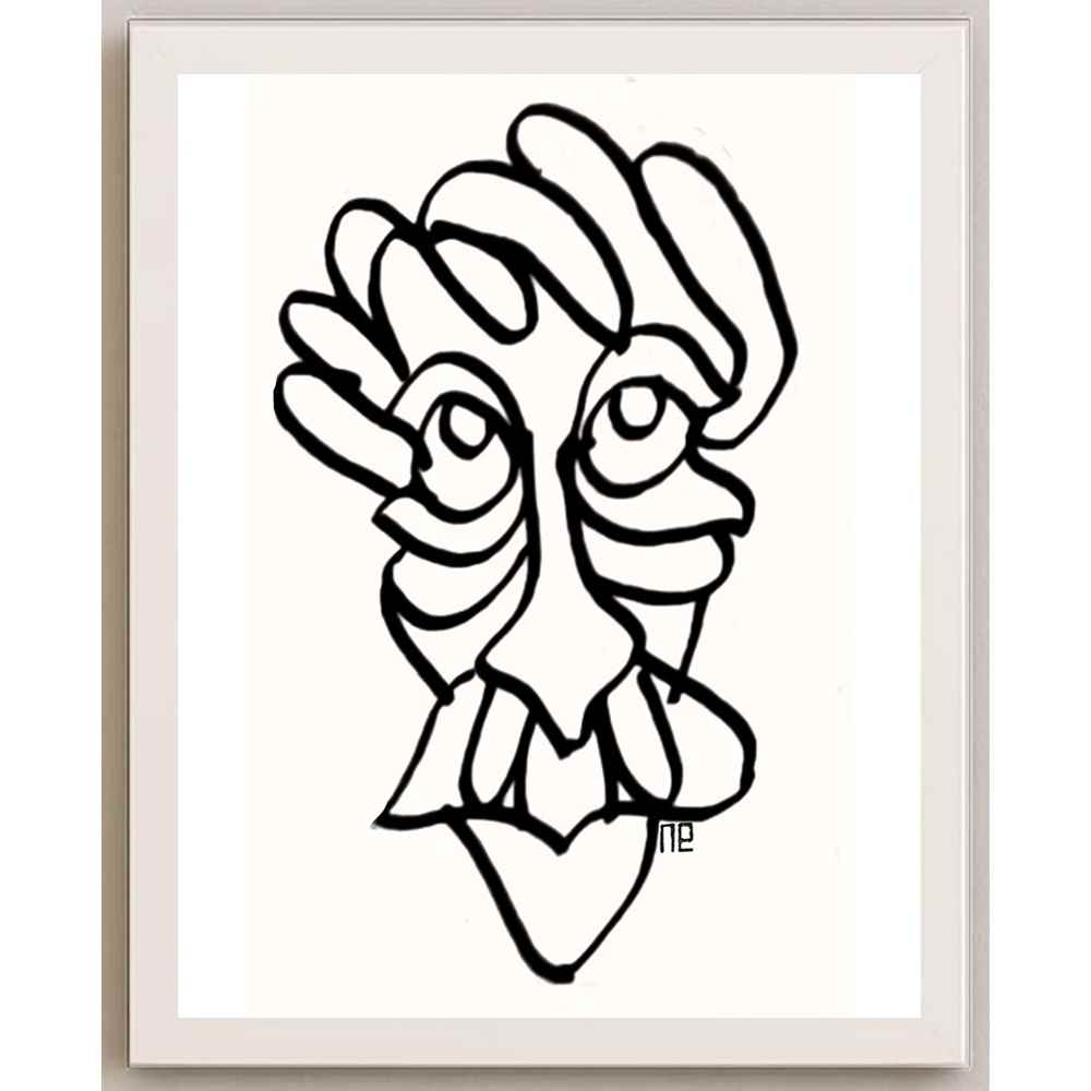 Nezih Danyal Tipler Kişiye Özel Sertifikalı Sınırlı Fine Art Karikatür Baskı NTP00055