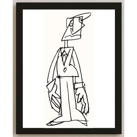 Nezih Danyal Tipler Kişiye Özel Sertifikalı Sınırlı Fine Art Karikatür Baskı NTP00056
