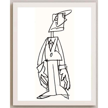 Nezih Danyal Tipler Kişiye Özel Sertifikalı Sınırlı Fine Art Karikatür Baskı NTP00056
