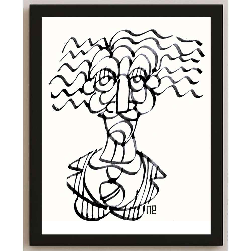 Nezih Danyal Tipler Kişiye Özel Sertifikalı Sınırlı Fine Art Karikatür Baskı NTP00057