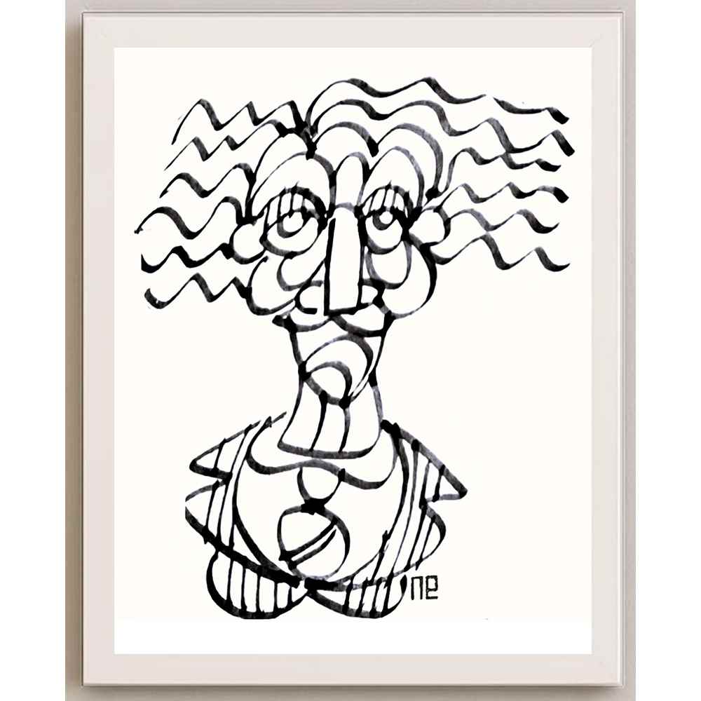 Nezih Danyal Tipler Kişiye Özel Sertifikalı Sınırlı Fine Art Karikatür Baskı NTP00057