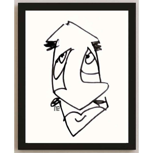 Nezih Danyal Tipler Kişiye Özel Sertifikalı Sınırlı Fine Art Karikatür Baskı NTP00058