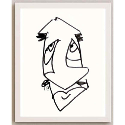 Nezih Danyal Tipler Kişiye Özel Sertifikalı Sınırlı Fine Art Karikatür Baskı NTP00058
