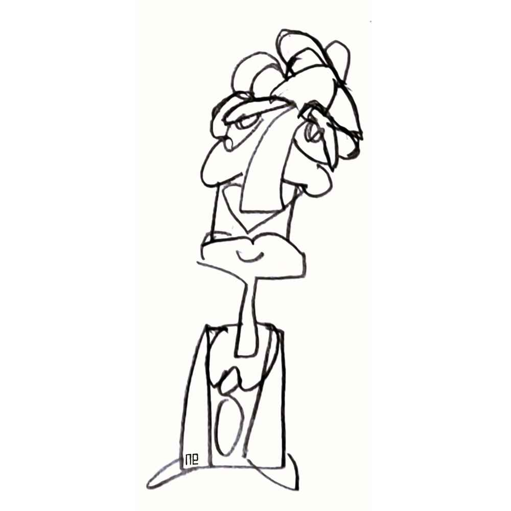 Nezih Danyal Tipler Kişiye Özel Sertifikalı Sınırlı Fine Art Karikatür Baskı NTP00059