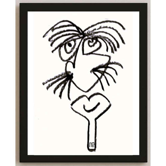 Nezih Danyal Tipler Kişiye Özel Sertifikalı Sınırlı Fine Art Karikatür Baskı NTP00060