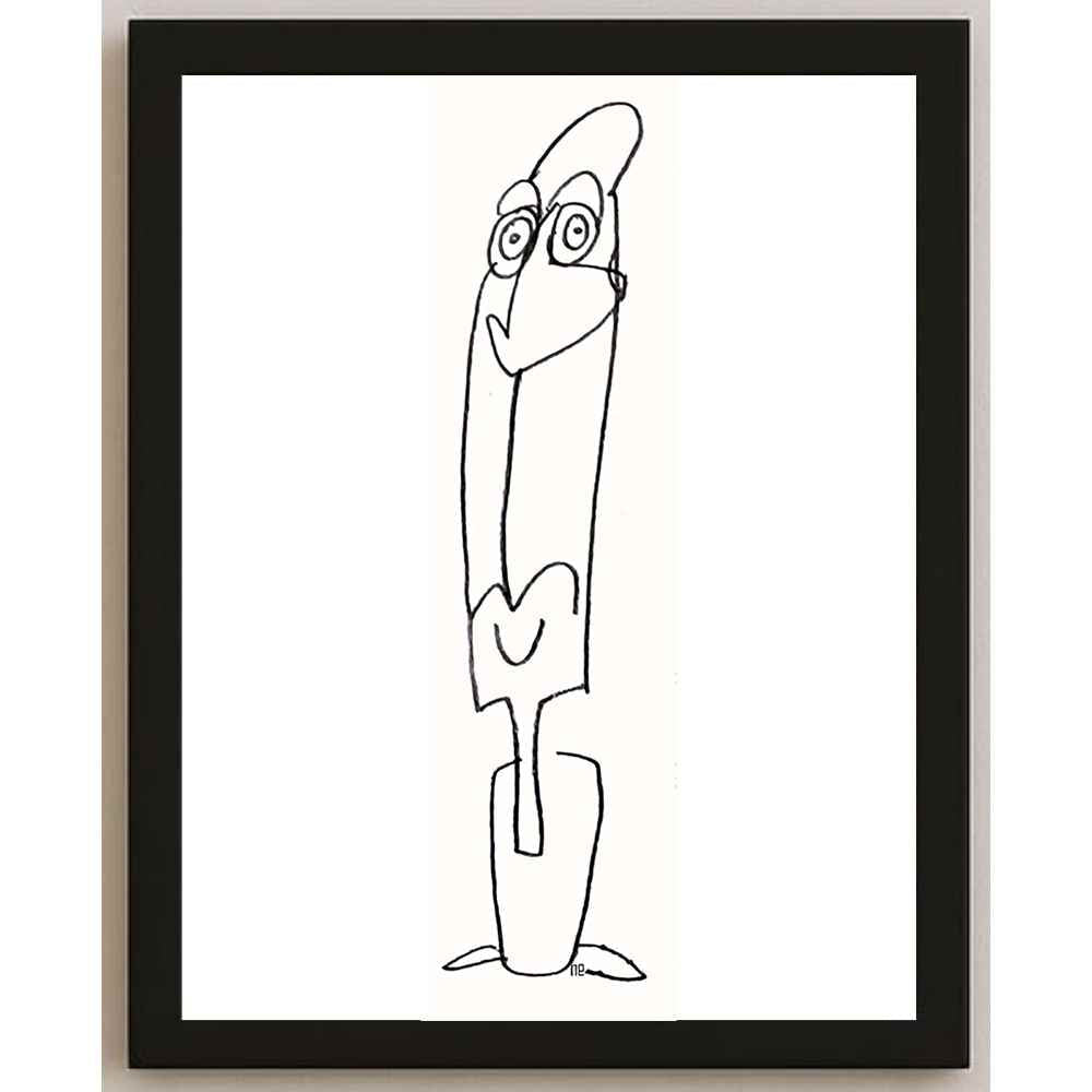 Nezih Danyal Tipler Kişiye Özel Sertifikalı Sınırlı Fine Art Karikatür Baskı NTP00061