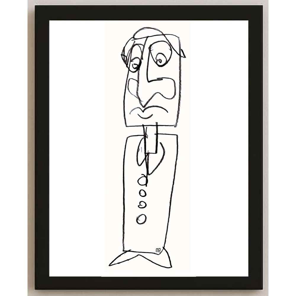 Nezih Danyal Tipler Kişiye Özel Sertifikalı Sınırlı Fine Art Karikatür Baskı NTP00062