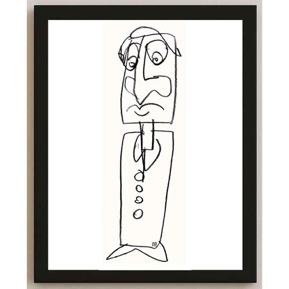 Nezih Danyal Tipler Kişiye Özel Sertifikalı Sınırlı Fine Art Karikatür Baskı NTP00062