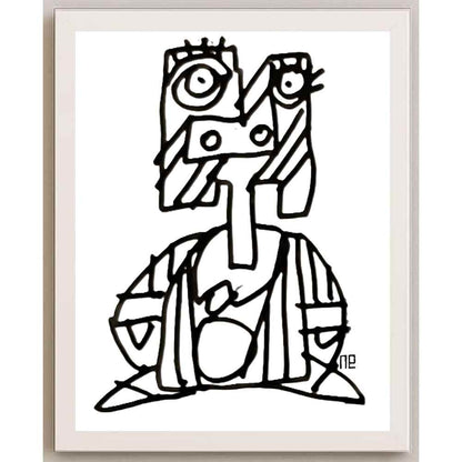 Nezih Danyal Tipler Kişiye Özel Sertifikalı Sınırlı Fine Art Karikatür Baskı NTP00078
