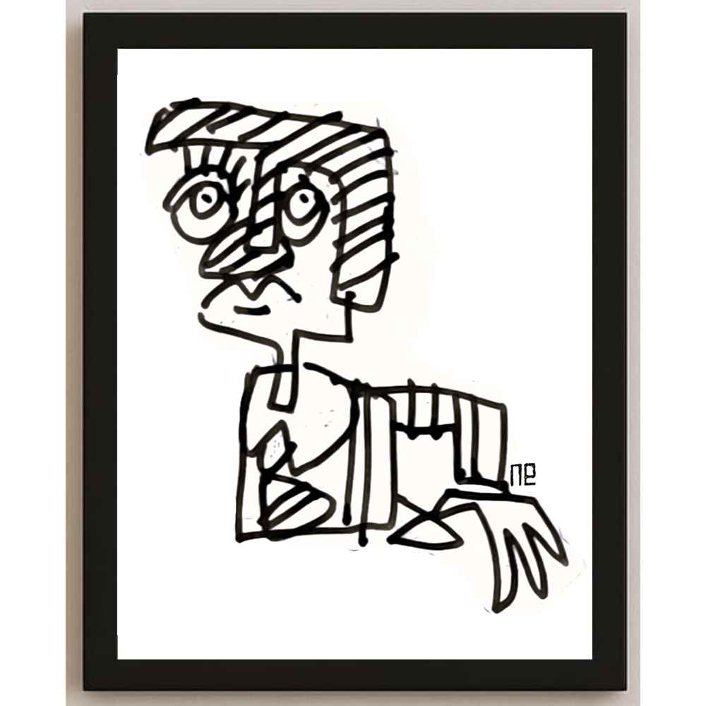 Nezih Danyal Tipler Kişiye Özel Sertifikalı Sınırlı Fine Art Karikatür Baskı NTP00079