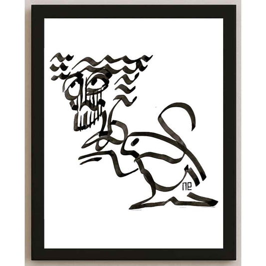 Nezih Danyal Tipler Kişiye Özel Sertifikalı Sınırlı Fine Art Karikatür Baskı NTP00080