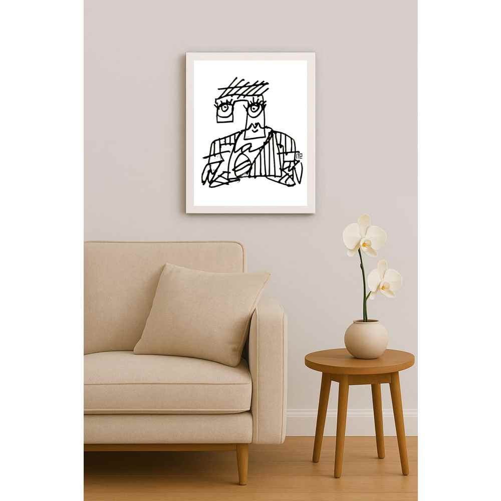 Nezih Danyal Tipler Kişiye Özel Sertifikalı Sınırlı Fine Art Karikatür Baskı NTP00082