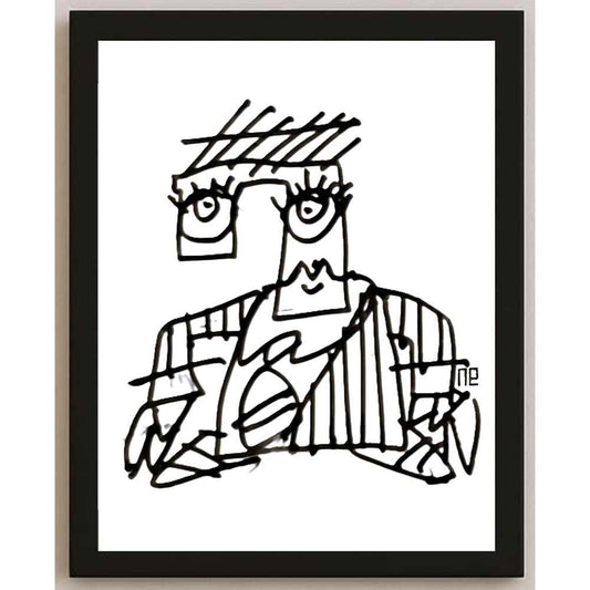 Nezih Danyal Tipler Kişiye Özel Sertifikalı Sınırlı Fine Art Karikatür Baskı NTP00082