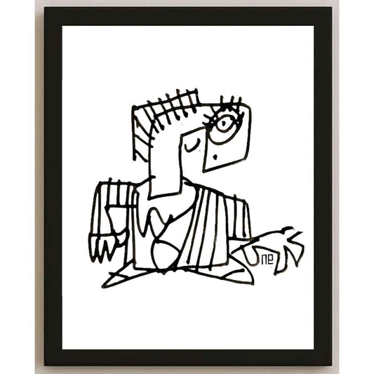 Nezih Danyal Tipler Kişiye Özel Sertifikalı Sınırlı Fine Art Karikatür Baskı NTP00083